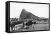 The Rock of Gibraltar from La Linea Bull Ring, Spain, Early 20th Century-VB Cumbo-Framed Stretched Canvas