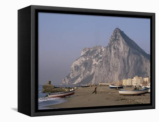 The Rock of Gibraltar, Mediterranean-Charles Bowman-Framed Stretched Canvas