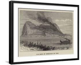 The Rock of Gibraltar on Fire-null-Framed Giclee Print