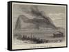 The Rock of Gibraltar on Fire-null-Framed Stretched Canvas