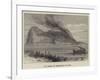 The Rock of Gibraltar on Fire-null-Framed Giclee Print