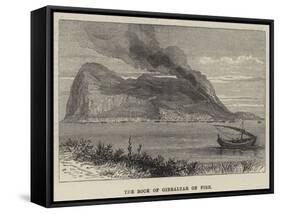 The Rock of Gibraltar on Fire-null-Framed Stretched Canvas