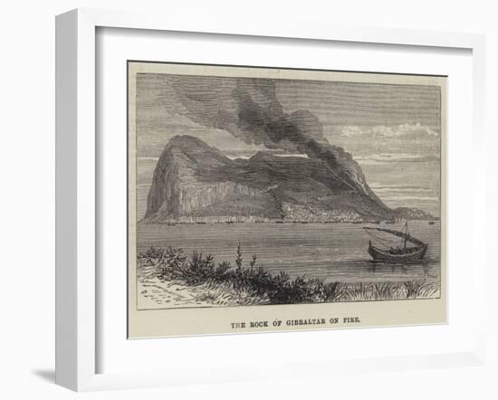 The Rock of Gibraltar on Fire-null-Framed Giclee Print