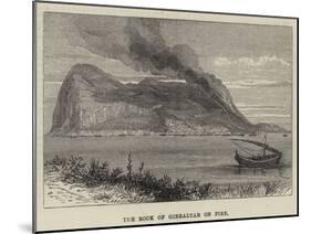 The Rock of Gibraltar on Fire-null-Mounted Giclee Print