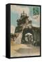 The Rock of the Blessed Virgin in Biarritz, France. Postcard Sent in 1913-French Photographer-Framed Stretched Canvas