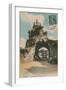 The Rock of the Blessed Virgin in Biarritz, France. Postcard Sent in 1913-French Photographer-Framed Premium Giclee Print