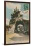 The Rock of the Blessed Virgin in Biarritz, France. Postcard Sent in 1913-French Photographer-Framed Giclee Print