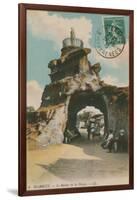 The Rock of the Blessed Virgin in Biarritz, France. Postcard Sent in 1913-French Photographer-Framed Giclee Print