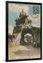 The Rock of the Blessed Virgin in Biarritz, France. Postcard Sent in 1913-French Photographer-Framed Giclee Print
