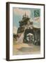 The Rock of the Blessed Virgin in Biarritz, France. Postcard Sent in 1913-French Photographer-Framed Giclee Print