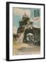 The Rock of the Blessed Virgin in Biarritz, France. Postcard Sent in 1913-French Photographer-Framed Giclee Print