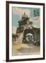 The Rock of the Blessed Virgin in Biarritz, France. Postcard Sent in 1913-French Photographer-Framed Giclee Print