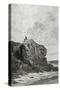 The Rock of the Exiled in Jersey, 19th Century-Fortune Louis Meaulle-Stretched Canvas