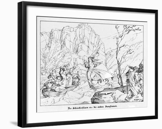 The Rock of the Seven Sisters-Alfred Rethel-Framed Giclee Print