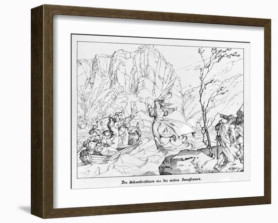 The Rock of the Seven Sisters-Alfred Rethel-Framed Giclee Print