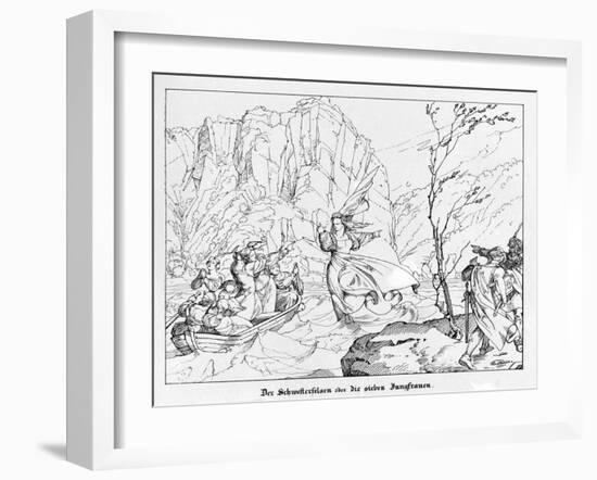 The Rock of the Seven Sisters-Alfred Rethel-Framed Giclee Print