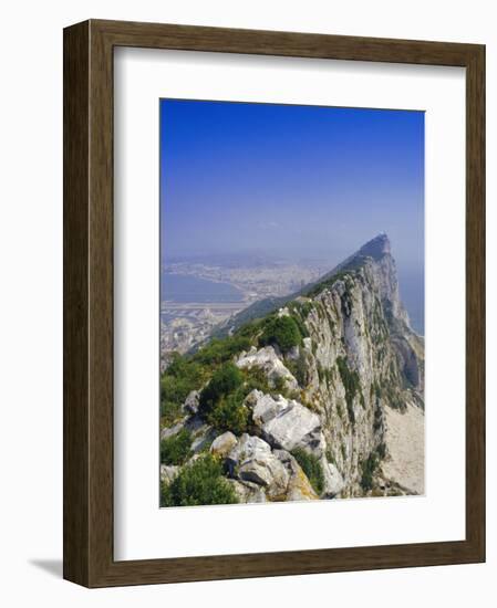 The Rock's Peak, Gibraltar, Bay of Algeciras, Mediterranean Sea, Europe-Charles Bowman-Framed Photographic Print