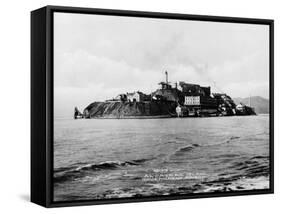 The Rock' United States Penitentiary on Alcatraz Island in San Francisco Bay California, Ca. 1940s-null-Framed Stretched Canvas