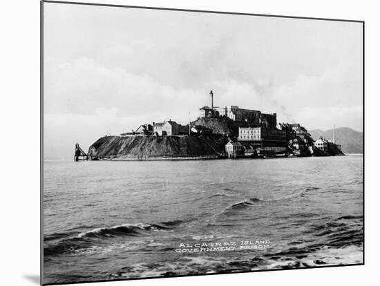 The Rock' United States Penitentiary on Alcatraz Island in San Francisco Bay California, Ca. 1940s-null-Mounted Photo