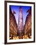 The Rockefeller Center with Christmas Decoration at Nightfall-Philippe Hugonnard-Framed Photographic Print