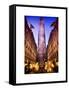 The Rockefeller Center with Christmas Decoration at Nightfall-Philippe Hugonnard-Framed Stretched Canvas