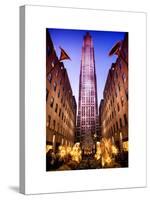 The Rockefeller Center with Christmas Decoration at Nightfall-Philippe Hugonnard-Stretched Canvas