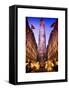 The Rockefeller Center with Christmas Decoration at Nightfall-Philippe Hugonnard-Framed Stretched Canvas