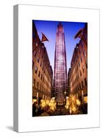 The Rockefeller Center with Christmas Decoration at Nightfall-Philippe Hugonnard-Stretched Canvas