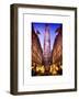 The Rockefeller Center with Christmas Decoration at Nightfall-Philippe Hugonnard-Framed Art Print