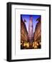 The Rockefeller Center with Christmas Decoration at Nightfall-Philippe Hugonnard-Framed Art Print