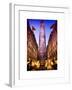 The Rockefeller Center with Christmas Decoration at Nightfall-Philippe Hugonnard-Framed Art Print