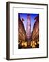 The Rockefeller Center with Christmas Decoration at Nightfall-Philippe Hugonnard-Framed Art Print