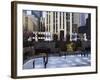 The Rockefeller Center with Famous Ice Rink in the Plaza, Manhattan, New York City, USA-Amanda Hall-Framed Photographic Print