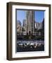 The Rockefeller Center with Ice Rink in the Plaza, Manhattan, New York City, USA-Amanda Hall-Framed Photographic Print