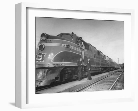 The Rocket Sitting at the Rock Island Train Station-Sam Shere-Framed Photographic Print