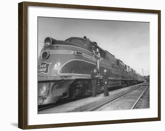 The Rocket Sitting at the Rock Island Train Station-Sam Shere-Framed Photographic Print