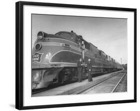 The Rocket Sitting at the Rock Island Train Station-Sam Shere-Framed Photographic Print