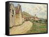 The Rocks at Falaise-Claude Monet-Framed Stretched Canvas