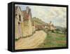The Rocks at Falaise-Claude Monet-Framed Stretched Canvas