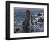 The Rocks in Belle-Ile (Pyramides De Port-Coton, Mer Sauvag), 1886-Claude Monet-Framed Giclee Print