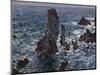 The Rocks in Belle-Ile (Pyramides De Port-Coton, Mer Sauvag), 1886-Claude Monet-Mounted Giclee Print