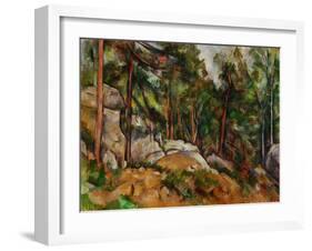 The Rocks in the Park of the Chateau Noir, 1898-1899-Paul Cézanne-Framed Giclee Print