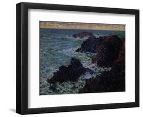 The Rocks of Belle-Ile, 1886-Claude Monet-Framed Giclee Print