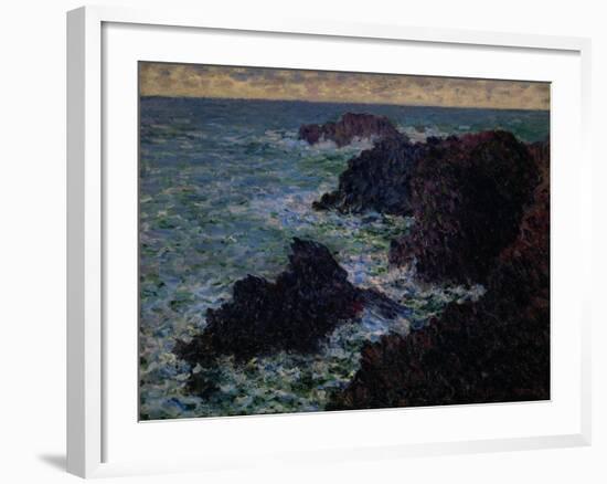 The Rocks of Belle-Ile, 1886-Claude Monet-Framed Giclee Print