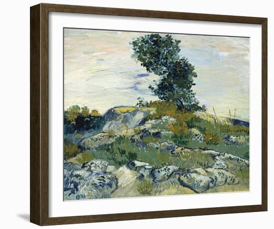 The Rocks-Vincent Van Gogh-Framed Giclee Print