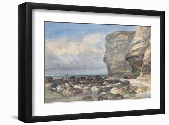 The Rocky Beach and Cliffs at Fecamp-EW Cooke-Framed Premium Giclee Print