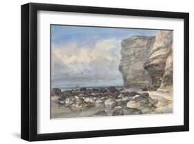 The Rocky Beach and Cliffs at Fecamp-EW Cooke-Framed Premium Giclee Print