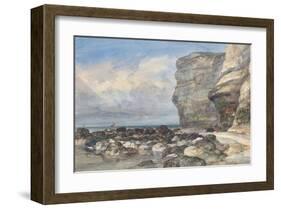 The Rocky Beach and Cliffs at Fecamp-EW Cooke-Framed Premium Giclee Print