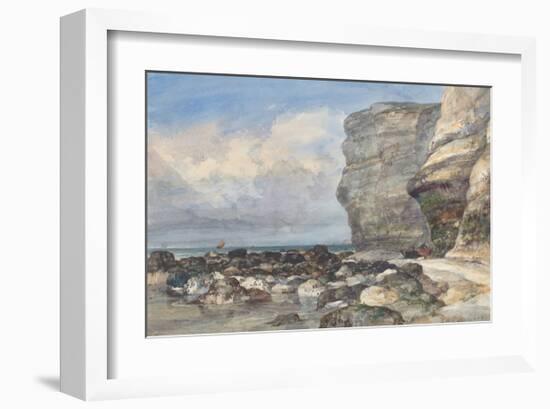 The Rocky Beach and Cliffs at Fecamp-EW Cooke-Framed Premium Giclee Print