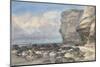 The Rocky Beach and Cliffs at Fecamp-EW Cooke-Mounted Premium Giclee Print